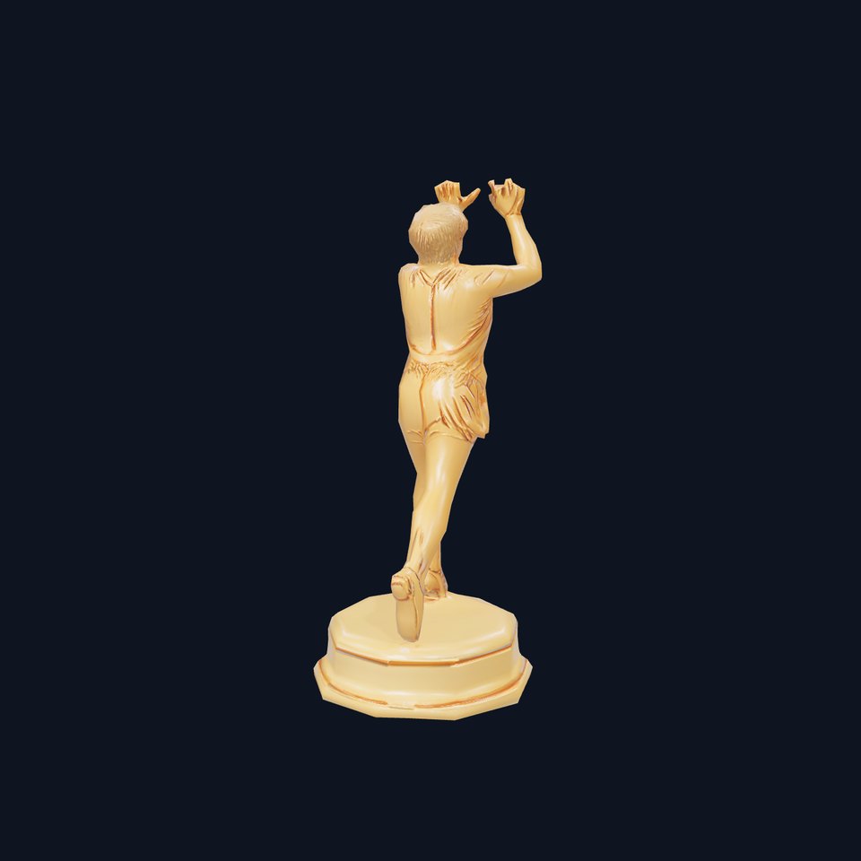 Golden Athlete Trophy Model Pack